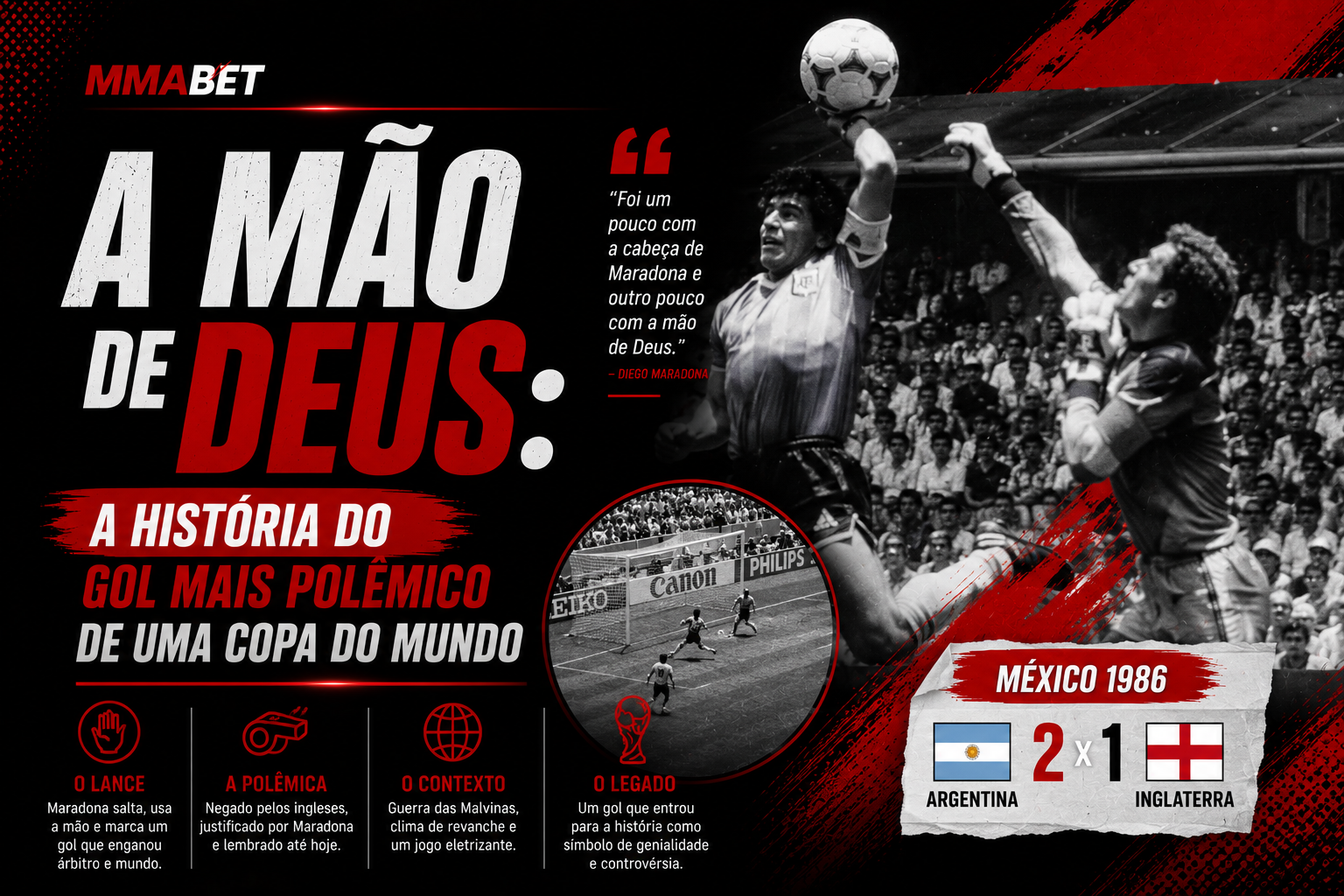 A Mão de Deus: a História do Gol Mais Polêmico de uma Copa