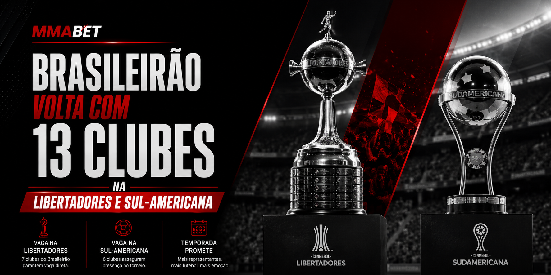 Brasileirão Volta com 13 Clubes na Libertadores e Sul-Americana
