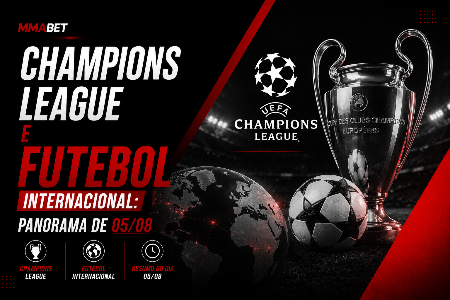 Champions League e Futebol Internacional: Panorama de 05/08